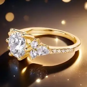 VOPU Elegant 2 Carat Moissanite Ring